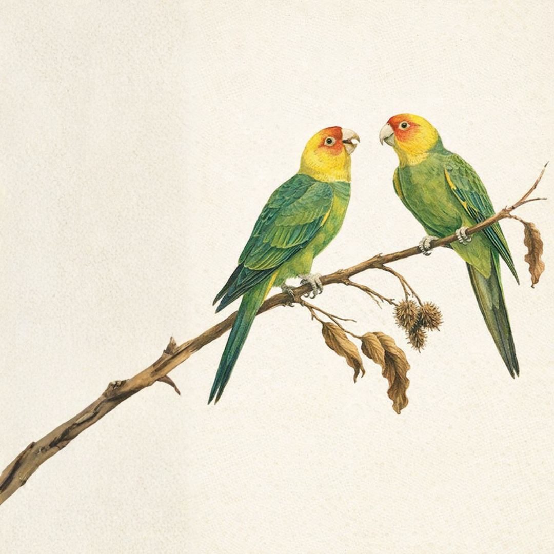 Carolina parakeet information header visual